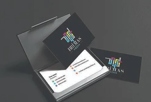 Brimas business card presentation box with printed cards